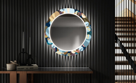Apvalus dekoratyvinis veidrodis su LED apšvietimu prieškambariui - ball