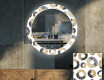 Apvalus dekoratyvinis veidrodis su LED apšvietimu svetainei - donuts
