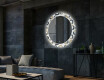 Apvalus dekoratyvinis veidrodis su LED apšvietimu svetainei - donuts #2
