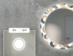 Apvalus dekoratyvinis veidrodis su LED apšvietimu svetainei - donuts #4