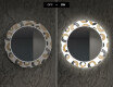 Apvalus dekoratyvinis veidrodis su LED apšvietimu svetainei - donuts #7