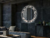 Apvalus dekoratyvinis veidrodis su LED apšvietimu svetainei - lines #2