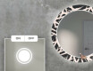 Apvalus dekoratyvinis veidrodis su LED apšvietimu svetainei - lines #4