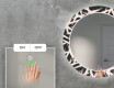 Apvalus dekoratyvinis veidrodis su LED apšvietimu svetainei - lines #5