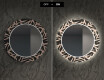 Apvalus dekoratyvinis veidrodis su LED apšvietimu svetainei - lines #7