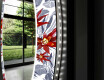Apvalus dekoratyvinis veidrodis su LED apšvietimu prieškambariui - sea flowers #11