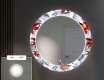 Apvalus dekoratyvinis veidrodis su LED apšvietimu prieškambariui - sea flowers #4