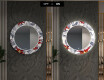 Apvalus dekoratyvinis veidrodis su LED apšvietimu prieškambariui - sea flowers #7