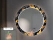 Apvalus dekoratyvinis veidrodis su LED apšvietimu prieškambariui - autumn jungle #5