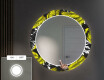 Apvalus dekoratyvinis veidrodis su LED apšvietimu prieškambariui - gold jungle #4
