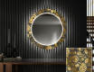 Apvalus dekoratyvinis veidrodis su LED apšvietimu prieškambariui - ancient pattern #1