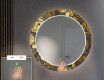Apvalus dekoratyvinis veidrodis su LED apšvietimu prieškambariui - ancient pattern #5