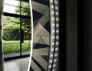Apvalus dekoratyvinis veidrodis su LED apšvietimu svetainei - dotted triangles #11