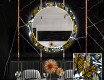 Apvalus dekoratyvinis veidrodis su LED apšvietimu prieškambariui - colorful leaves #1