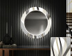 Apvalus dekoratyvinis veidrodis su LED apšvietimu prieškambariui - waves #1