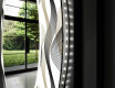 Apvalus dekoratyvinis veidrodis su LED apšvietimu prieškambariui - waves #11