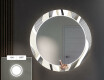 Apvalus dekoratyvinis veidrodis su LED apšvietimu prieškambariui - waves #4
