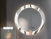 Apvalus dekoratyvinis veidrodis su LED apšvietimu prieškambariui - waves #5
