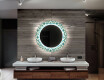 Apvalus dekoratyvinis veidrodis su LED apšvietimu - voniai - abstract seamless #12
