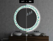 Apvalus dekoratyvinis veidrodis su LED apšvietimu - voniai - abstract seamless #7