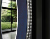 Apvalus dekoratyvinis veidrodis su LED apšvietimu - voniai  - blue drawing #11