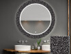 Apvalus dekoratyvinis veidrodis su LED apšvietimu – voniai  - dotts #1
