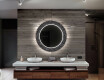 Apvalus dekoratyvinis veidrodis su LED apšvietimu – voniai  - dotts #12