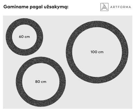 Apvalus dekoratyvinis veidrodis su LED apšvietimu – voniai  - dotts #2