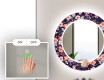 Apvalus dekoratyvinis veidrodis su LED apšvietimu – voniai  - elegant flowers #5