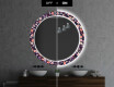 Apvalus dekoratyvinis veidrodis su LED apšvietimu – voniai  - elegant flowers #7