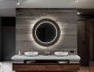 Apvalus dekoratyvinis veidrodis su LED apšvietimu – voniai  - golden lines #12