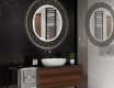 Apvalus dekoratyvinis veidrodis su LED apšvietimu – voniai  - golden lines #2