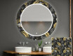 Apvalus dekoratyvinis veidrodis su LED apšvietimu – voniai  - goldy palm