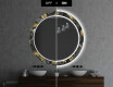 Apvalus dekoratyvinis veidrodis su LED apšvietimu – voniai  - goldy palm #7