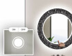 Apvalus dekoratyvinis veidrodis su LED apšvietimu – voniai  - gothic #4
