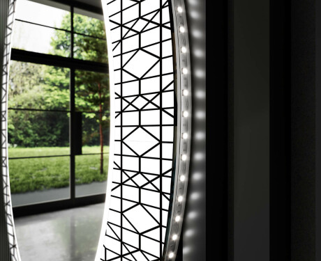 Apvalus dekoratyvinis veidrodis su LED apšvietimu – voniai  - industrial #11
