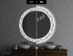 Apvalus dekoratyvinis veidrodis su LED apšvietimu – voniai  - industrial #7