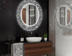 Apvalus dekoratyvinis veidrodis su LED apšvietimu – voniai  - letters #2