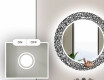 Apvalus dekoratyvinis veidrodis su LED apšvietimu – voniai  - letters #4