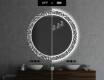 Apvalus dekoratyvinis veidrodis su LED apšvietimu – voniai  - letters #7