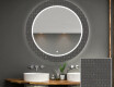 Apvalus dekoratyvinis veidrodis su LED apšvietimu – voniai  - microcircuit #1