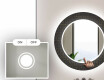 Apvalus dekoratyvinis veidrodis su LED apšvietimu – voniai  - microcircuit #4