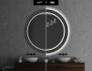 Apvalus dekoratyvinis veidrodis su LED apšvietimu – voniai  - microcircuit #7