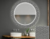 Apvalus dekoratyvinis veidrodis su LED apšvietimu – voniai  - triangless #1
