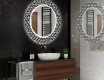 Apvalus dekoratyvinis veidrodis su LED apšvietimu – voniai  - triangless #2