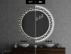 Apvalus dekoratyvinis veidrodis su LED apšvietimu – voniai  - triangless #7
