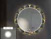 Apvalus dekoratyvinis veidrodis su LED apšvietimu prieškambariui - art deco #4