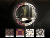 Apvalus dekoratyvinis veidrodis su LED apšvietimu svetainei - dandelion #6