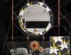 Apvalus dekoratyvinis veidrodis su LED apšvietimu prieškambariui - bells flowers