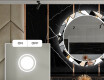 Apvalus dekoratyvinis veidrodis su LED apšvietimu prieškambariui - marble pattern #4